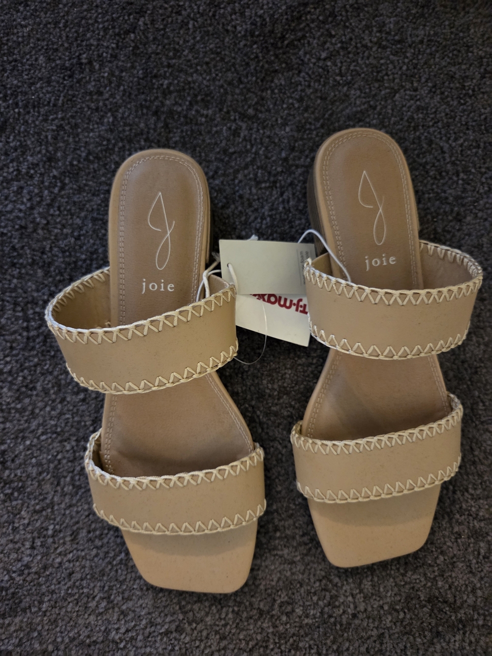 Joie Tan Double-Strap Slide Sandals - Picture 1 of 7